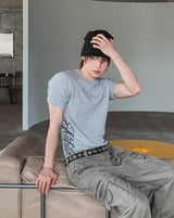 ベリル レタリング リブ ショートスリーブ Tシャツ
