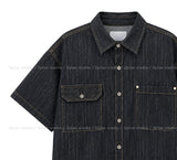 Bion Stitch Half Denim Shirt