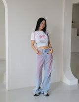 リボンキッチェンクロップショートスリーブTシャツ