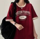 1817 カラーマッチングラウンド半袖Tシャツ