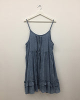 バックレスプレイドワンピース (2color)