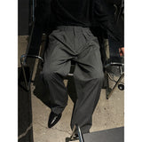 [UNISEX] ストライプタックワイドスラックス (2color)