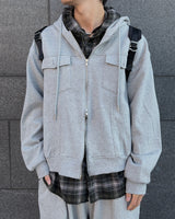 Dust Pocket Hooded Zip-Up (Gray)