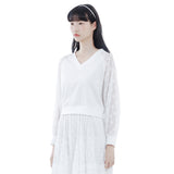 フラワーシフォンチョゴリTシャツ ホワイト