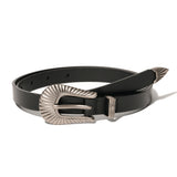 BL017 Setup Western Unisex Leather Belt 15 mm (2 Colors)