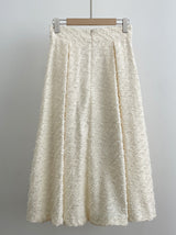 26SS★ Sotime Tassel Jacquard Flared Skirt