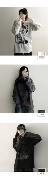 Rutta Hip Boxy Layered Long Sleeve Tee