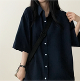 Lori Linen Oversized Fit Short Sleeve Shirt Shirt