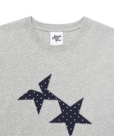 ツインスタードットアップリケ長袖Tシャツ グレー(CV2GSUT556A)