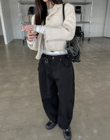 Wellow D-ring cotton balloon pants