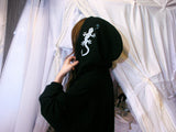 Dozzing hooded zip-up ( Black )