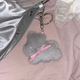 Bunny Popo Doll Keyring (blue silver)