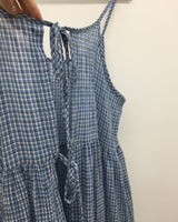 バックレスプレイドワンピース (2color)