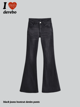black jeans bootcut denim pants
