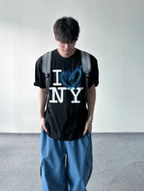 Color string wide cargo pants