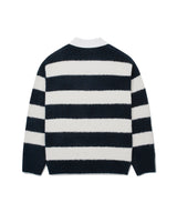 Bouclé Yarn Rugby Knit Dark Navy