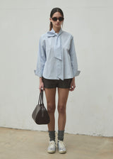 STRIPE TIE BLOUSE