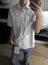 ASCLO Feather Diamond Short Sleeve Shirt (2color)