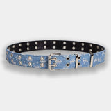 Denim Star Eyelet Double Belt