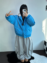 SIDE PLEAT PARACHUTE STRING BALLOON PANTS🩶🖤🤍 - 3 COLORS