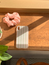 [MADE] stripe case jellhard case (mute green)