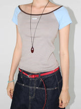 RAGLAN OFF-SHOULDER TEE