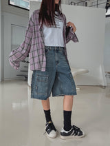 メイルーズフィットチェックシャツ