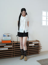 BRAID TIE SKIRT & TOP (BLACK)