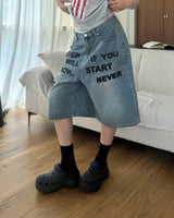 [Unisex] Bermuda denim pants