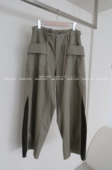 coloring string big cargo wide pants