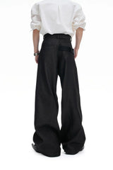 Croc Trim Straight Trousers