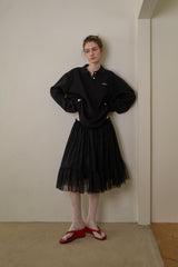 Tulle midi skirt_black