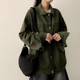 Eit Overfit Solid Cotton Trucker Jacket