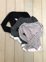 ボタンレイヤードTシャツ