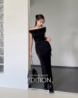 MADE. Dero drawstring long skirt