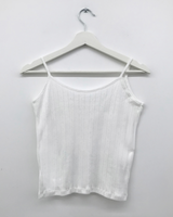 Slough punched sleeveless top (3color)