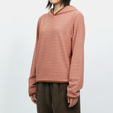 Stripe Taped Hoodie - Pink