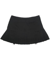 コルセットプリーツロースカート Black