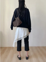 [wool50%] Danny Deep V-Neck Over Fit Knit