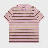 Stripe Logo Pique Half T-shirt