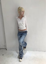 STACKED LOW DENIM PT