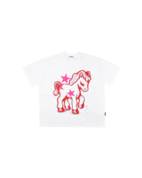 DirtyCoins グラフィティーポニープリントTシャツ ホワイト