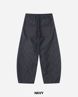 Tartan Curved Denim Pants
