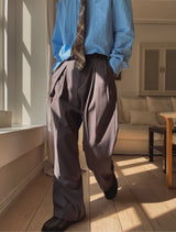 Summit Crease Pintuck Wide Slacks