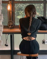 Mene Back Slit T-shirt & Pants Set