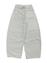 back pocket cross stud wide denim (fleece-lined / 2color)