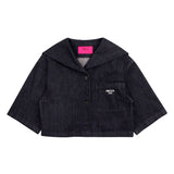 クロップセーラーカラーデニムジャケット (FOR WOMAN)_SYS1BL51DN