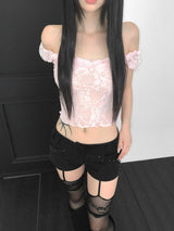 alyssa レースフリルトップ(3 color)