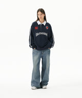 TRACK COLLAR SWEATSHIRT