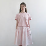 ピンクリボンセミクロップTシャツ